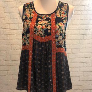 Daniel Rainn DR2 Floral Sleeveless Top, Size M